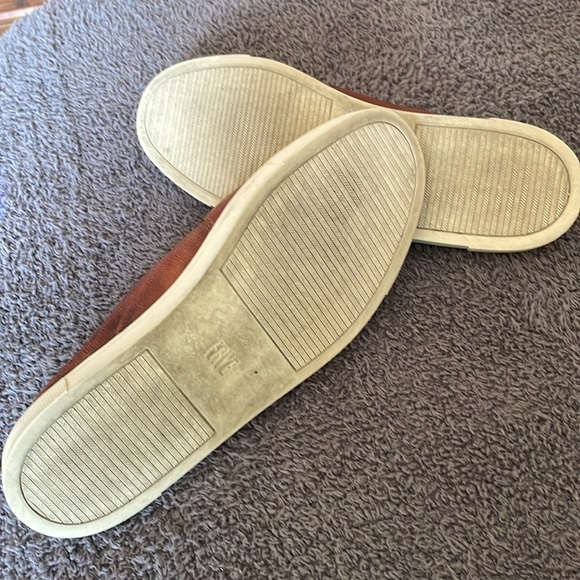 FRYE Shoes Mules Women’s Italian Antiqued Leather Cognac Ivy Slide Sz: 9 - Picture 5 of 6